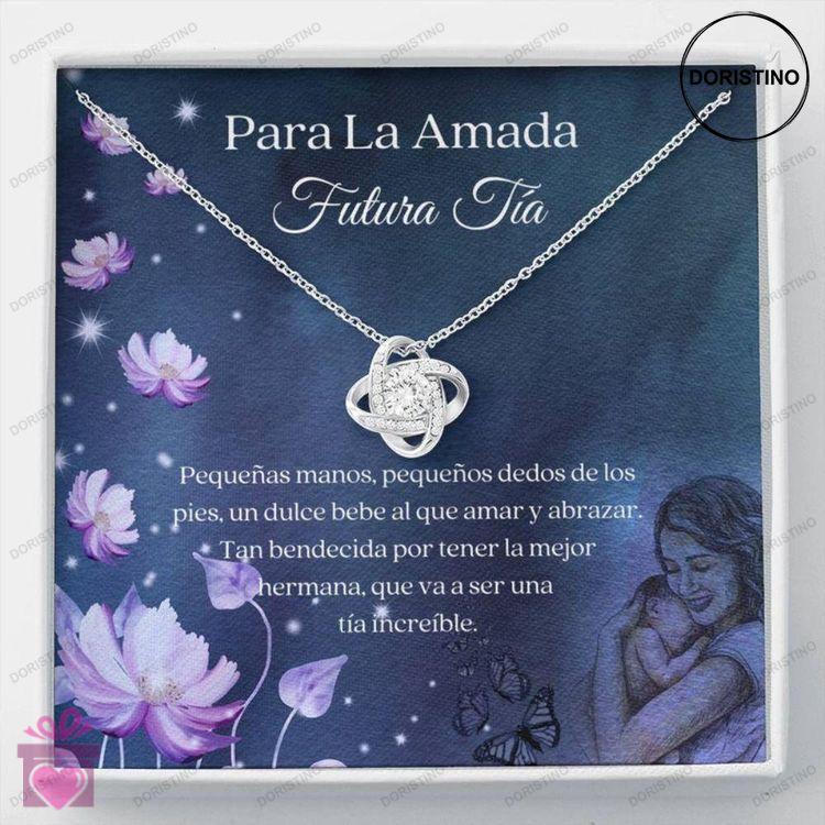 Aunt Necklace Spanish Future Aunt Gift  Futura Tia Collar Carta  Latina Promoted To Auntie  Spani Doristino Awesome Necklace